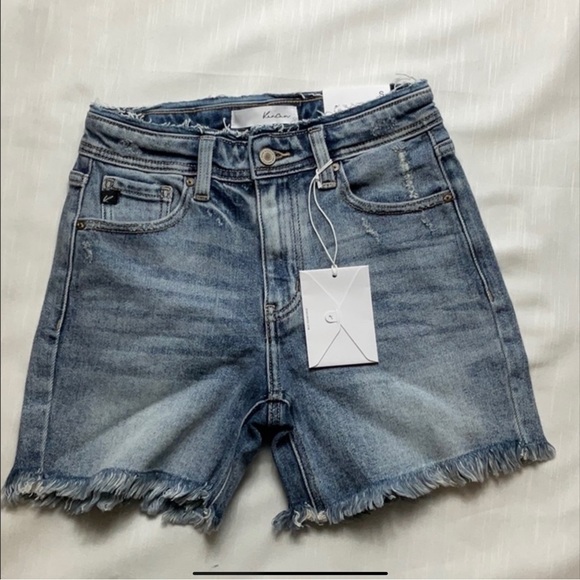 KanCan HIGH RISE DENIM SHORTS - Picture 2 of 8